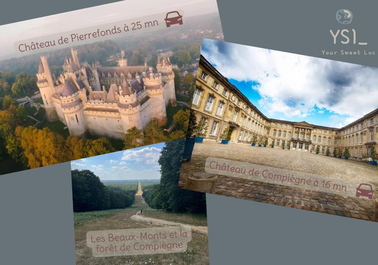 La Briquèterie, charmant appartement au calme, proche de Compiègne et A1 Le Meux Esterno foto